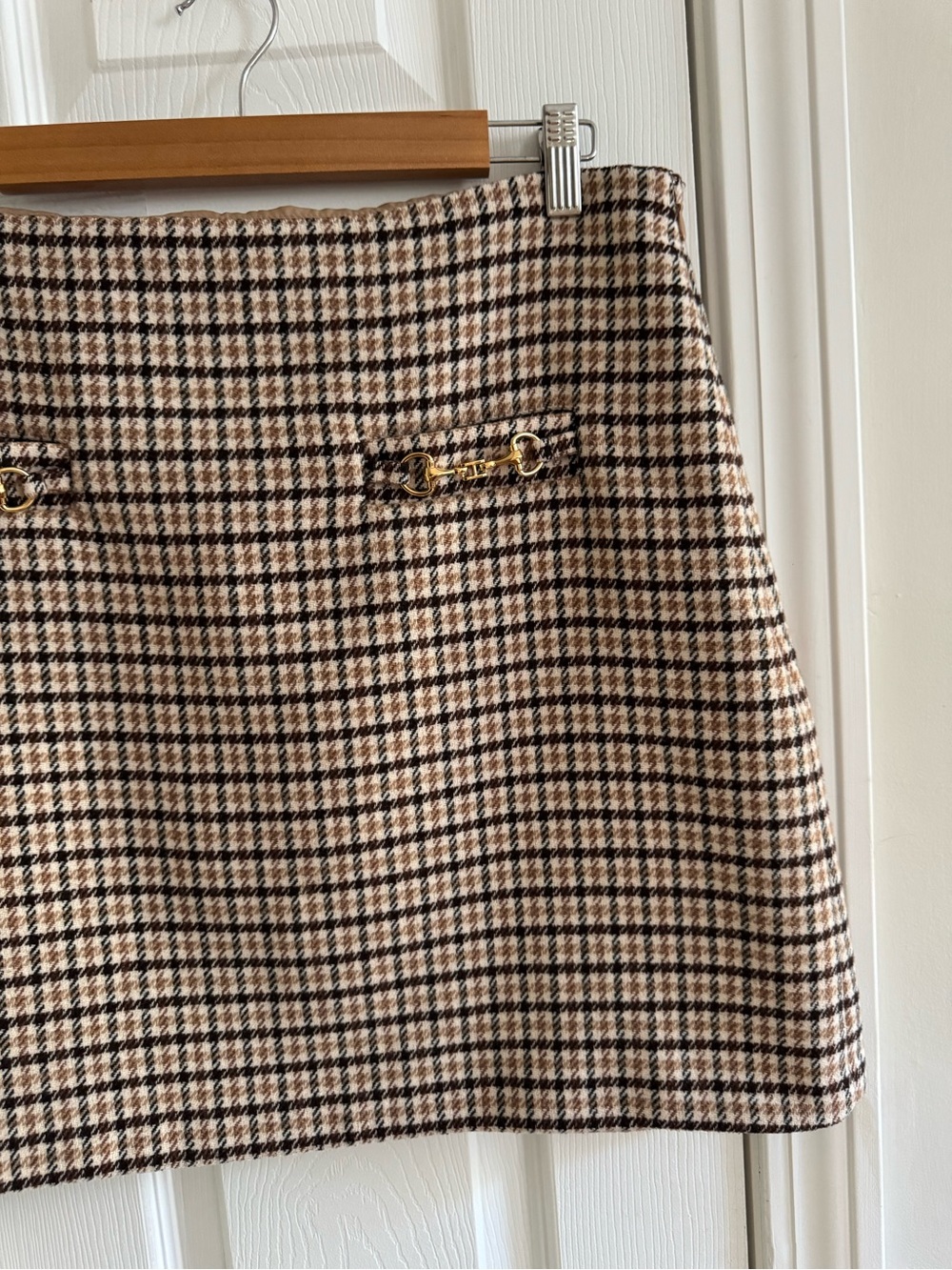 LOFT Horsebit Plaid Mini Skirt 14 - Picture 3 of 13